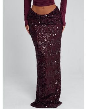 Outcast Isle Maxi Skirt - Red