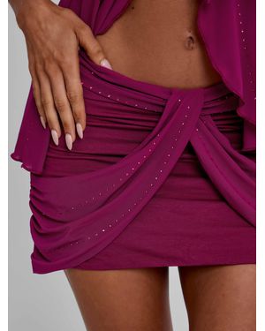 Outcast Georgina Mini Skirt Plum - Purple