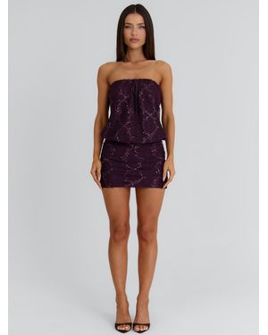 Outcast Ayanna Mini Dress Plum - Red