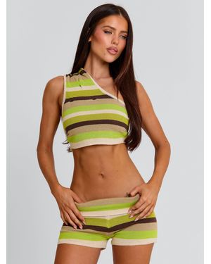 Outcast Prague Shorts Stripe - Green
