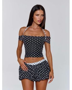 Outcast Marlowe Shorts Polka Dot - Black