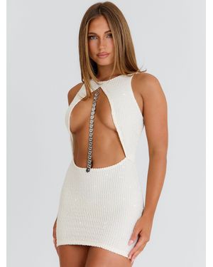 Outcast Jasinta Mini Dress Ivory - White