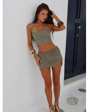 Outcast Louiseei Mini Skirt - Green