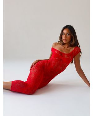 Outcast Kaelis Midi Dress - Red