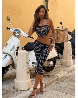 Outcast Yule Capri Trousers Polka Dot - Natural