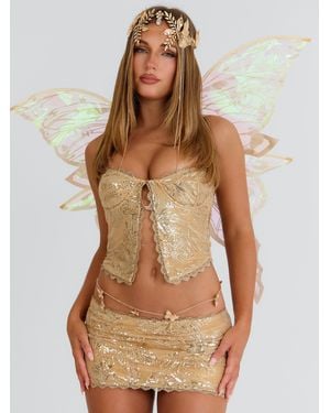 Outcast Pamella Micro Mini Skirt - Metallic