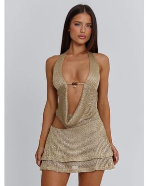 Outcast Kaja Mini Dress - Brown