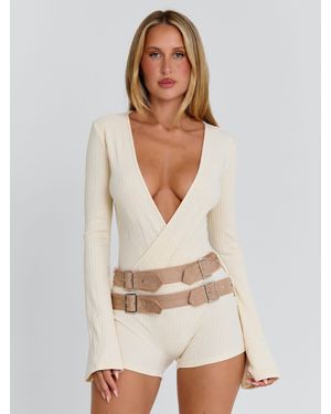 Outcast Sunnya Playsuit Cream - Natural