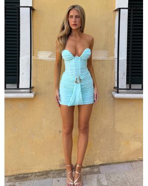 Outcast Anna Mini Dress Mint - Blue