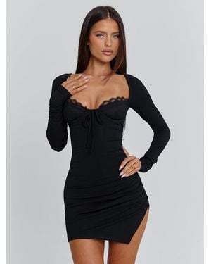 Outcast Dionne Long Sleeve Mini Dress - Black