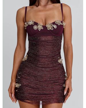 Outcast Romi Mini Dress Dark Mauve - Purple