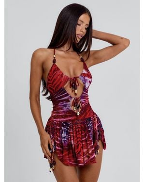 Outcast Krisden Mini Dress Hawaii - Red