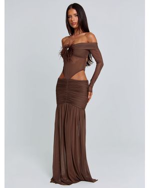Outcast Angelae Maxi Dress Chocolate - Brown