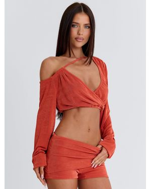 Outcast Briela Crop Top Rust - Red