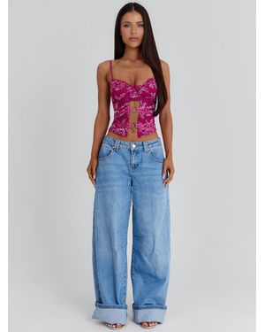 Outcast Santana Top Burgundy - Blue