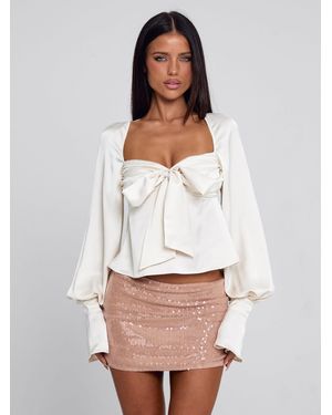 Outcast Kavana Mini Skirt Rose - White