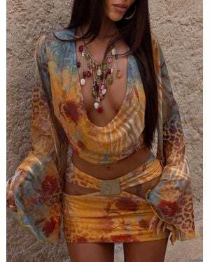 Outcast Makenna Longline Top Leila - Brown