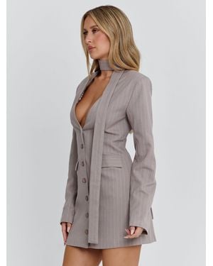 Outcast Rehnee Blazer Pinstripe - Natural