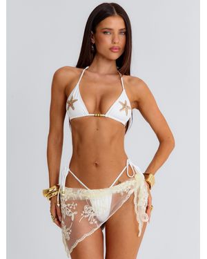Outcast Thalia Lace Headscarf Cream - White