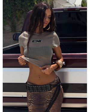 Outcast Lencia Crop Top Sage - Black