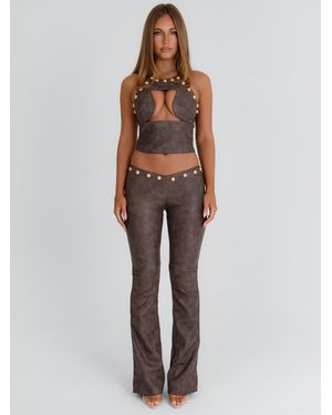 Outcast Kamaris Crop Top - Brown