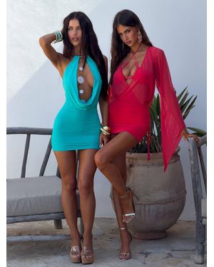 Outcast Roberta Mini Dress Coral - Red