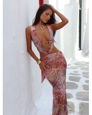 Outcast Hayley Maxi Dress Cayan Ruby - Pink