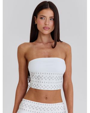 Outcast Naomie Crop Top - White