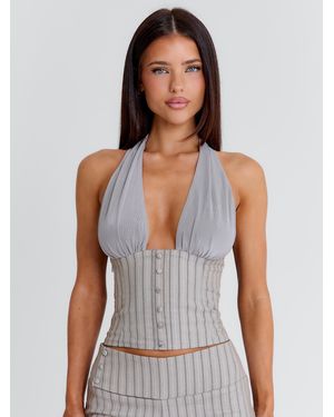 Outcast Ariyah Top Stripe - White
