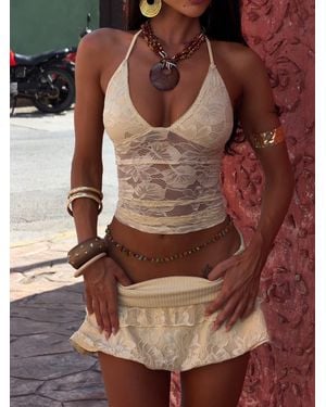 Outcast Trixi Mini Skirt - Brown