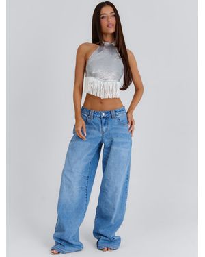 Outcast Katrina Crop Top - Blue