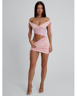 Outcast Leona Mini Dress Stripe - Green