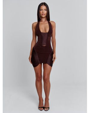 Outcast Zephyria Mini Dress Chocolate - Brown