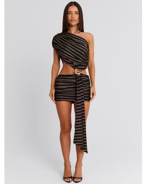 Outcast Catalina Mini Dress Stripe - Black