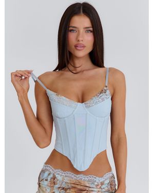 Outcast Nathalie Corset Top Alaska - Blue