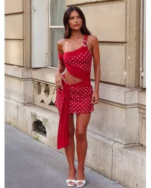 Outcast Imara Mini Dress Polka Dot - Natural