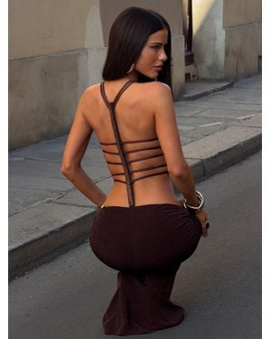 Outcast Rachana Maxi Dress Chocolate - Black