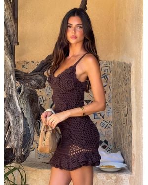 Outcast Arenda Mini Dress - Brown