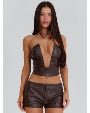 Outcast Whitny Shorts Chocolate - Brown