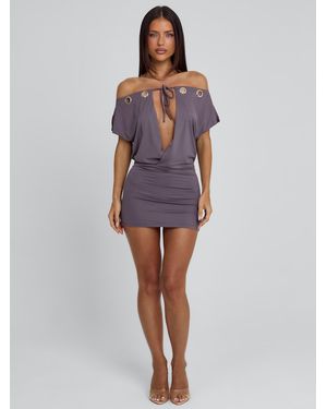 Outcast Marcy Mini Dress Mauve - Purple