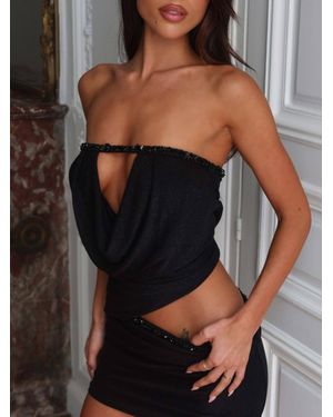 Outcast Uma Mini Dress Shimmer - Black