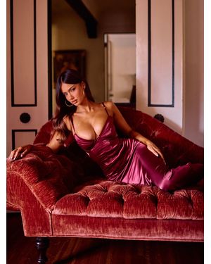 Outcast Hollie Midi Dress Burgundy - Red