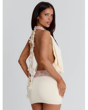 Outcast Milanian Mini Dress Cream - White