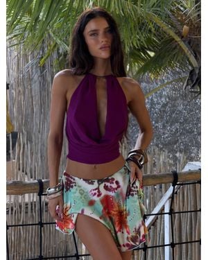 Outcast Shayna Crop Top - Purple