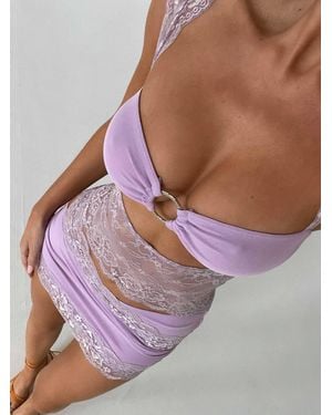 Outcast Calista Mini Dress Lilac - Purple