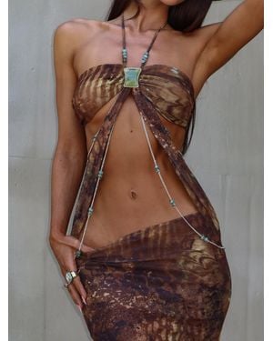 Outcast Velta Maxi Dress Delainey - Brown