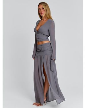 Outcast Livvie Maxi Skirt - Grey