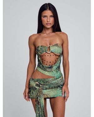 Outcast Lowen Mini Dress Lanee - Green