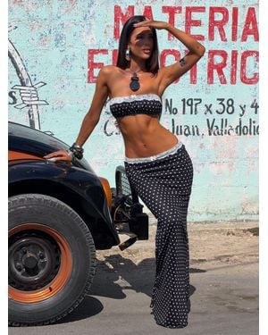 Outcast Cali Maxi Skirt Polka Dot - Blue