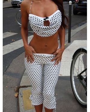 Outcast Yule Capri Pant Polkadot - Grey